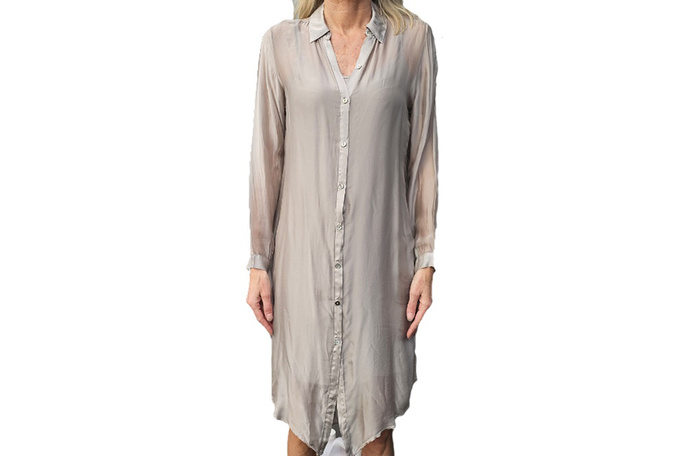 Silk Dress 12422 Taupe